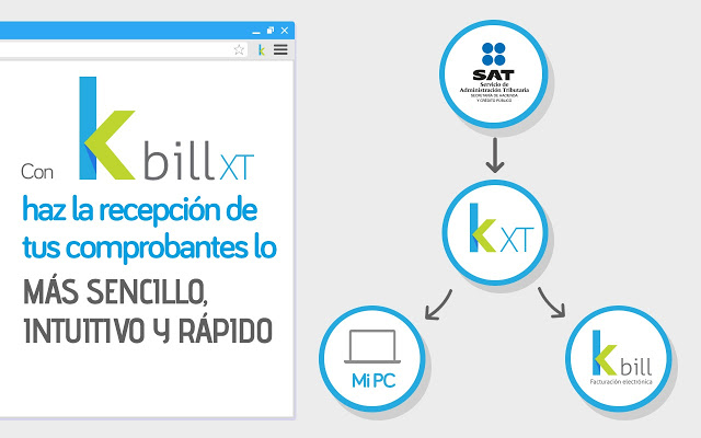 Descarga tus CFDI desde el SAT con K bill XT  from Chrome web store to be run with OffiDocs Chromium online