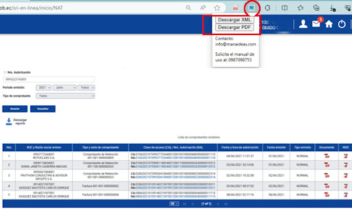 Descarga XML SRI  from Chrome web store to be run with OffiDocs Chromium online