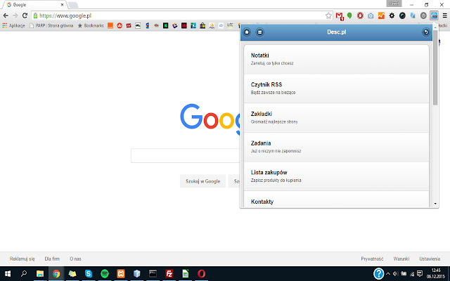 Desc.pl  from Chrome web store to be run with OffiDocs Chromium online