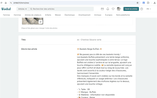 Describ.it Extension  from Chrome web store to be run with OffiDocs Chromium online