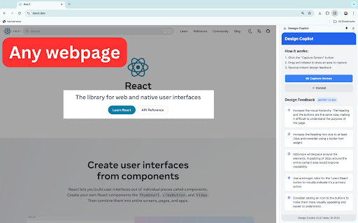 Design Copilot  from Chrome web store to be run with OffiDocs Chromium online