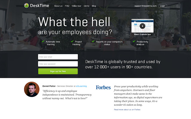 DeskTime url fetcher  from Chrome web store to be run with OffiDocs Chromium online