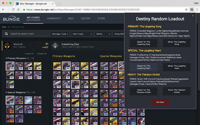 Destiny Random Loadout  from Chrome web store to be run with OffiDocs Chromium online