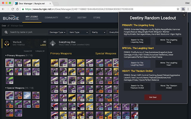 Destiny Random Loadout ze sklepu internetowego Chrome do uruchomienia z OffiDocs Chromium online