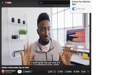Destroy Your Attention Span  from Chrome web store to be run with OffiDocs Chromium online