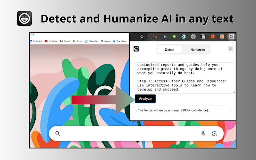 Detect and Humanize AI  from Chrome web store to be run with OffiDocs Chromium online
