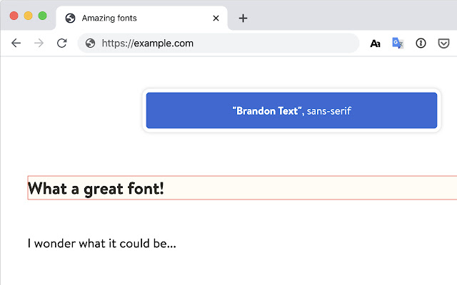Detect Font  from Chrome web store to be run with OffiDocs Chromium online