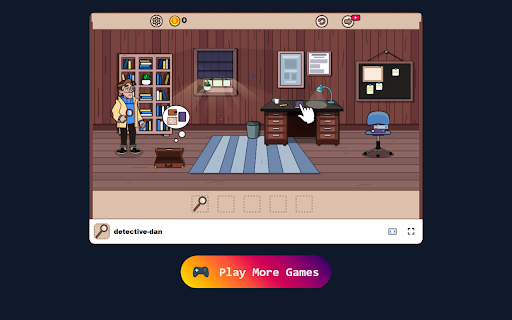 Detective Dan Game Investigate Crime Scenes and Gather Clues!  from Chrome web store to be run with OffiDocs Chromium online