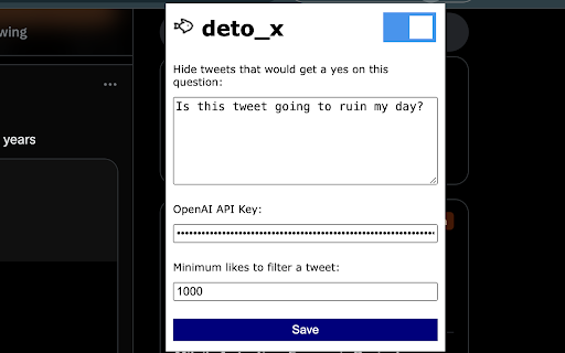 deto_x  from Chrome web store to be run with OffiDocs Chromium online