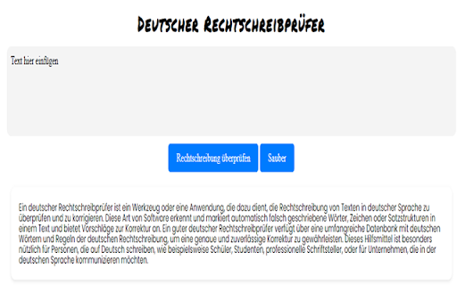 Deutscher Rechtschreibprüfer  from Chrome web store to be run with OffiDocs Chromium online