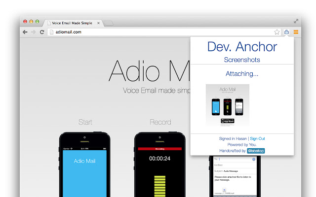 DevAnchor  from Chrome web store to be run with OffiDocs Chromium online