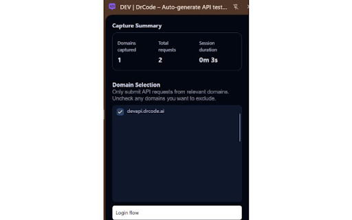 DEV | DrCode – Auto generate API test cases.  from Chrome web store to be run with OffiDocs Chromium online