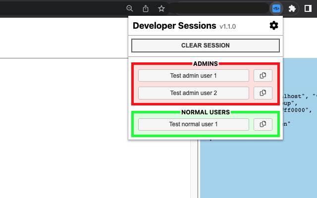 Developer Sessions  from Chrome web store to be run with OffiDocs Chromium online