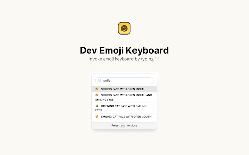 Dev Emoji Keyboard  from Chrome web store to be run with OffiDocs Chromium online