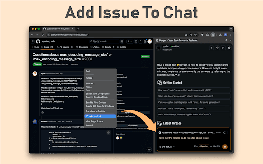 Devgen Your Code Research Assistant  from Chrome web store to be run with OffiDocs Chromium online