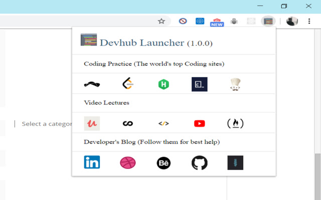 devhub من متجر Chrome الإلكتروني ليتم تشغيله باستخدام OffiDocs Chromium عبر الإنترنت