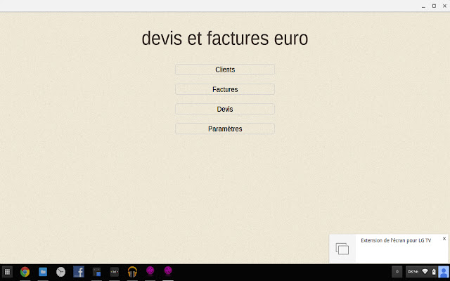 Devis et factures Euro  from Chrome web store to be run with OffiDocs Chromium online