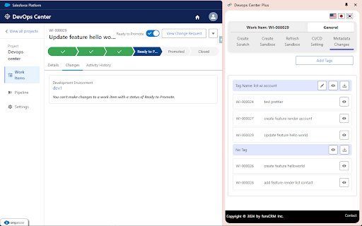 Devops Center Plus  from Chrome web store to be run with OffiDocs Chromium online