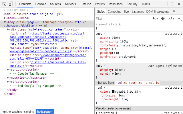 Devtools Live  from Chrome web store to be run with OffiDocs Chromium online