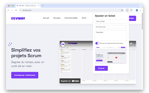 DEVWAY Bug Reporting  from Chrome web store to be run with OffiDocs Chromium online