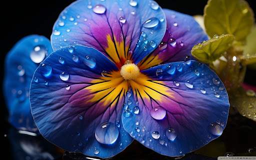 Dew Kissed Pansy Flower  from Chrome web store to be run with OffiDocs Chromium online