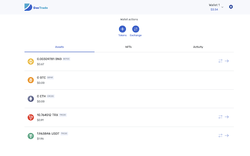 DexTrade  from Chrome web store to be run with OffiDocs Chromium online