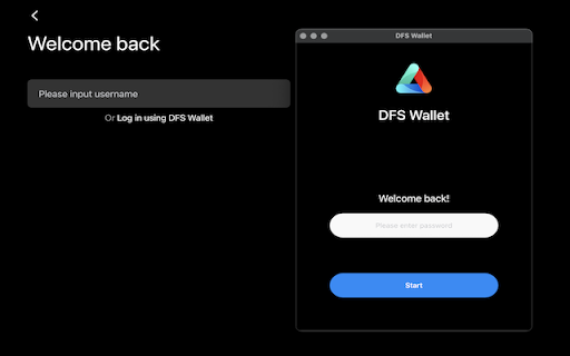 DFS Wallet  from Chrome web store to be run with OffiDocs Chromium online