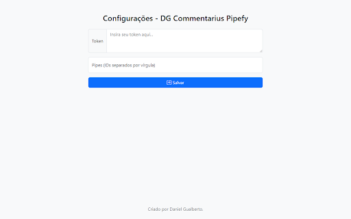 DG Commentarius Pipefy  from Chrome web store to be run with OffiDocs Chromium online
