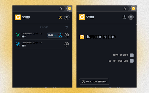 DialConnection Phone  from Chrome web store to be run with OffiDocs Chromium online