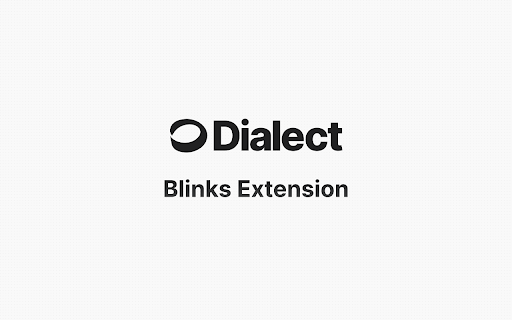 Dialect Blinks  from Chrome web store to be run with OffiDocs Chromium online