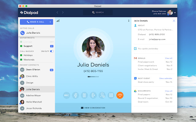 Dialpad  from Chrome web store to be run with OffiDocs Chromium online