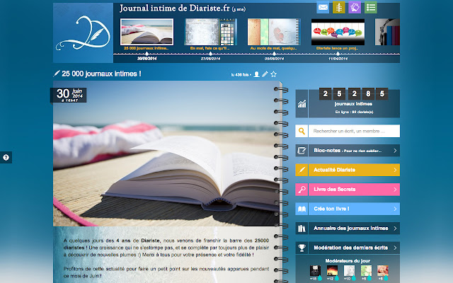 Diariste.fr  from Chrome web store to be run with OffiDocs Chromium online