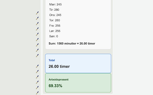 DI BUDTID  from Chrome web store to be run with OffiDocs Chromium online