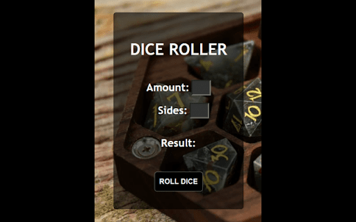 Dice Roler  from Chrome web store to be run with OffiDocs Chromium online