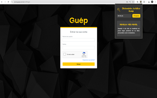 Dicionário Jurídico Guép  from Chrome web store to be run with OffiDocs Chromium online