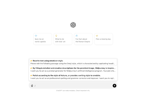 DiDis Prompts  from Chrome web store to be run with OffiDocs Chromium online