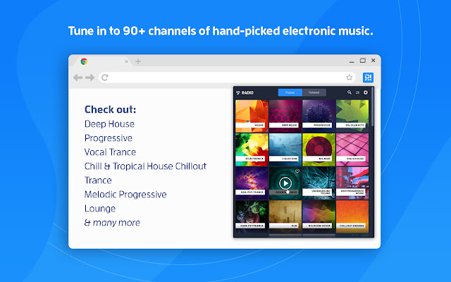 Muzik elektronik ketagihan DI.FM (Rasmi) daripada kedai web Chrome untuk dijalankan dengan OffiDocs Chromium dalam talian