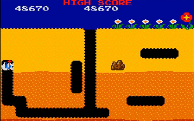 Dig Dug  from Chrome web store to be run with OffiDocs Chromium online