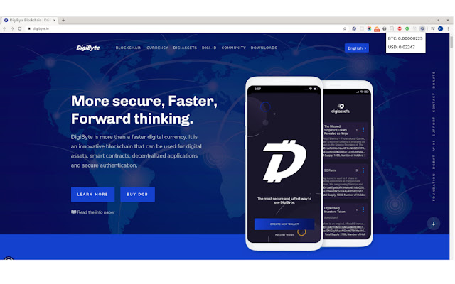 Digibyte Price  from Chrome web store to be run with OffiDocs Chromium online