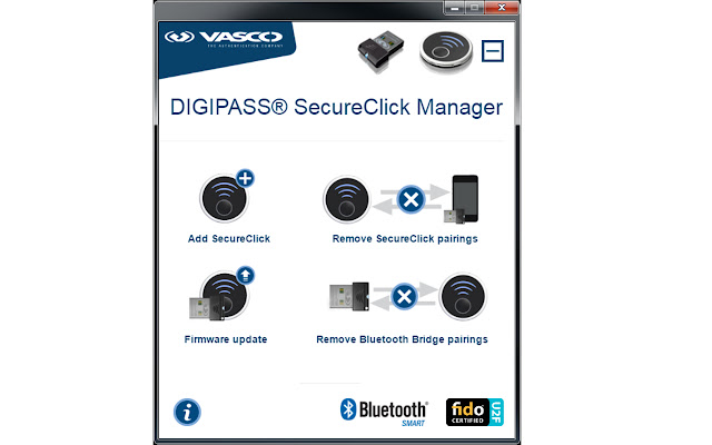 DIGIPASS SecureClick Manager  from Chrome web store to be run with OffiDocs Chromium online