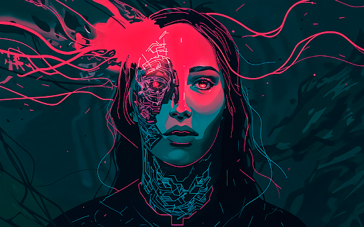 digital art ai technology background  from Chrome web store to be run with OffiDocs Chromium online