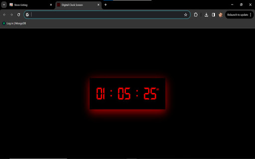 Digital Clock Screen  from Chrome web store to be run with OffiDocs Chromium online