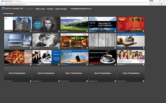 DigitalSignage 365 din magazinul web Chrome va fi rulat cu OffiDocs Chromium online