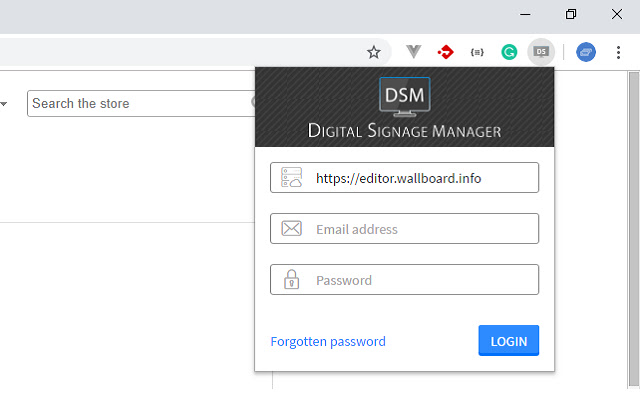 Digital Signage Manager  from Chrome web store to be run with OffiDocs Chromium online