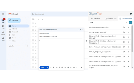 DiligenceVault RFP Mgmt for Fund Managers  from Chrome web store to be run with OffiDocs Chromium online