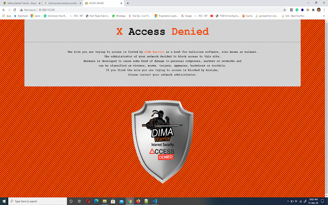 DIMABrowser Security din magazinul web Chrome va fi rulat cu OffiDocs Chromium online
