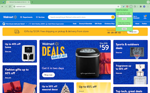 DimeTime Saver  from Chrome web store to be run with OffiDocs Chromium online