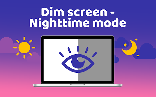 Dim screen Nighttime mode  from Chrome web store to be run with OffiDocs Chromium online