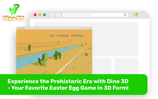 Dino 3D  from Chrome web store to be run with OffiDocs Chromium online