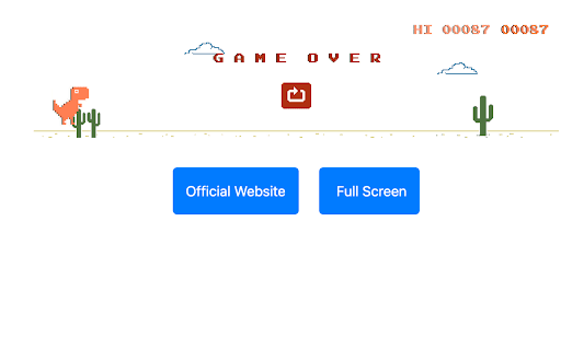 Dino Runner Dinosaur Game  from Chrome web store to be run with OffiDocs Chromium online